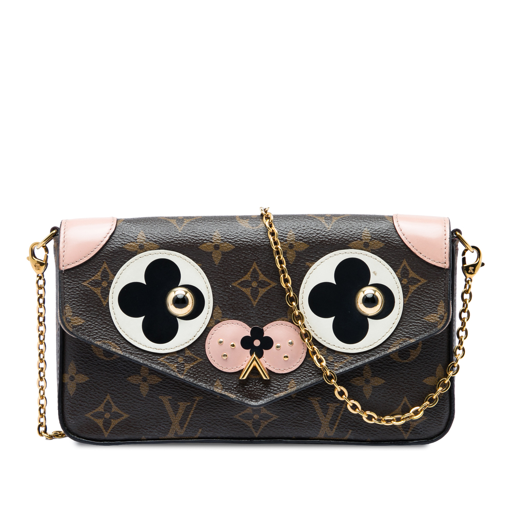 Pre-Loved Louis Vuitton Monogram Pochette Felicie Valentine Dog
